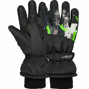 Lewro DANNI Dětské zimní rukavice, černá, velikost 12-15Y obraz