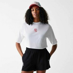 New Era NEW YORK YANKEES LEAGUE ESSENTIAL MIDI CROP Dámské triko, bílá, velikost obraz