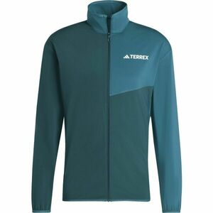 adidas MULTI TERREX CLIMAWARM FZ FL Pánská outdoorová bunda, tmavě zelená, velikost obraz