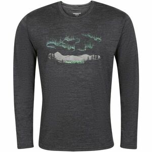 PROGRESS LOKI AURORA Pánské merino triko s dlouhým rukávem, tmavě šedá, velikost obraz
