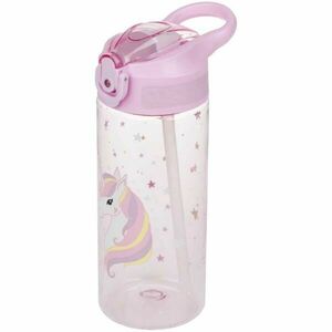 BAAGL RAINBOW UNICORN 500 ML Tritanová láhev s brčkem, fialová, velikost 500 ML obraz