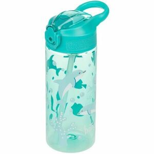 BAAGL DELFÍN 500 ML Tritanová láhev s brčkem, tyrkysová, velikost 500 ML obraz