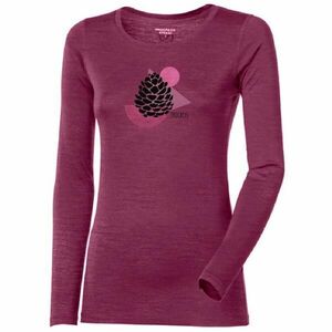 PROGRESS HELA CONE Dámské merino triko s dlouhým rukávem, fialová, velikost obraz