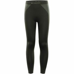 ALPINE PRO LENT Pánské funkční spodní kalhoty, tmavě zelená, velikost XS/S obraz