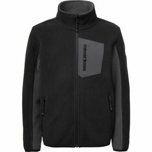 Lewro ONEY Dětská fleecová mikina, černá, velikost 116-122 obraz