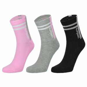 Umbro STRIPED SPORTS SOCKS JNR - 3 PACK Dětské ponožky, šedá, velikost 24-27 obraz