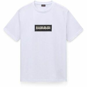 Napapijri S-BOX LOGO Pánské tričko, bílá, velikost obraz