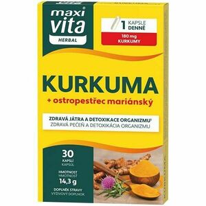 VITAR MAXI VITA HERBAL KURKUMA+OSTROPESTŘEC 30 CPS Doplněk stravy, , velikost obraz