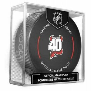 INGLASCO NEW JERSEY DEVILS GAME ANNIVERSARY Fanouškovský hokejový puk, černá, velikost obraz