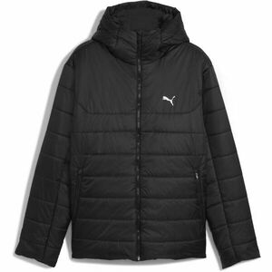 Puma ESSENTIALS HOODED PADDED JACKET Pánská zateplená bunda, černá, velikost obraz