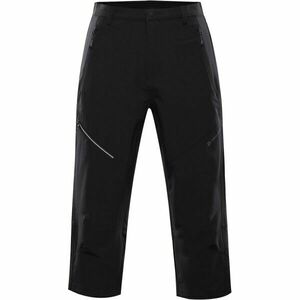 ALPINE PRO WEDER Pánské tříčtvrteční kalhoty, černá, velikost obraz