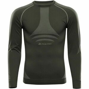 ALPINE PRO AMBOS Pánské funkční spodní triko, tmavě zelená, velikost XL/XXL obraz