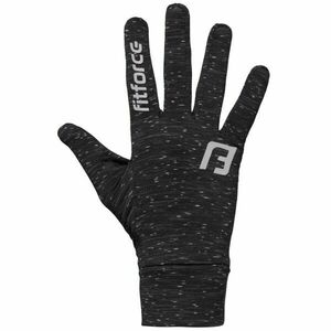 Fitforce FEATHER JR Juniorské rukavice na běhání, tmavě šedá, velikost 9-10Y obraz