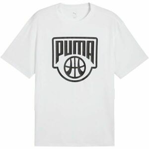 Puma POSTERIZE TEE I Pánské triko, bílá, velikost obraz