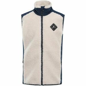 ALPINE PRO OFESO Dětská fleecová vesta, béžová, velikost 152-158 obraz