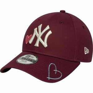 New Era NEW YORK YANKEES YTH MLB HEART ICON 9FORTY Dětská kšiltovka, vínová, velikost YOUTH obraz