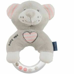 BABY MIX MEDVĚD Plyšové chrastítko, šedá, velikost obraz