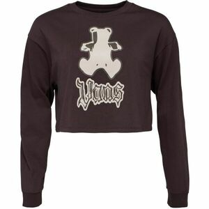 Vans LIL BEAR RELAX CROP LS TEE Dámský crop top, hnědá, velikost obraz