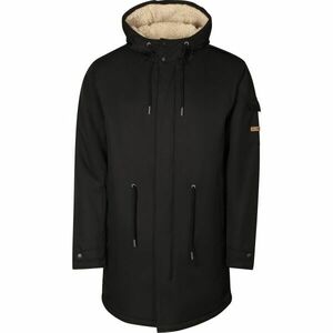 ALPINE PRO GEON Pánský zateplený kabát, černá, velikost obraz