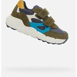 Geox B FLEXYPER MINI Chlapecká volnočasová obuv, khaki, velikost obraz