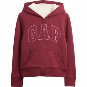 GAP V-FRCH LOGO COZY FZ Dívčí zateplená mikina, vínová, velikost obraz