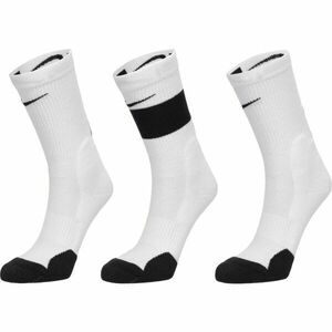 Nike Y NK ELITE CREW 3PR Dětské ponožky, bílá, velikost obraz