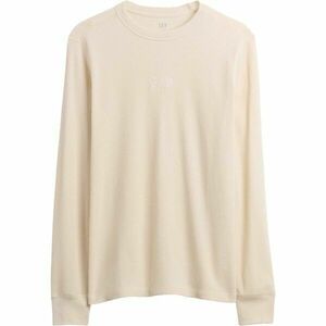 GAP V-FRCH LS WAFFLE MINI LOGO CREW Pánské tričko, béžová, velikost obraz