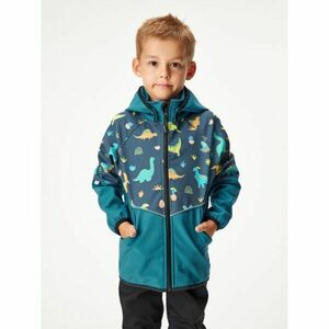 UNUO SLIM Dětská softshellová bunda, tyrkysová, velikost obraz