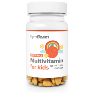 GymBeam ŽVÝKACÍ MULTIVITAMIN - 120 TAB - POMERANČ Vitamíny pro děti, , velikost obraz