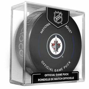 INGLASCO WINNIPEG JETS OFFICIAL GAME PUCK Fanouškovský hokejový puk, černá, velikost obraz