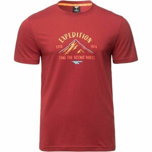 Hi-Tec HATRICKO Pánské bavlněné triko, vínová, velikost obraz