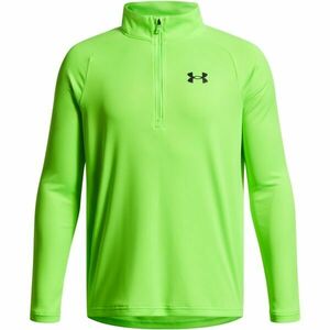 Under Armour TECH 2.0 1/2 ZIP Chlapecké triko s dlouhým rukávem, světle zelená, velikost M obraz