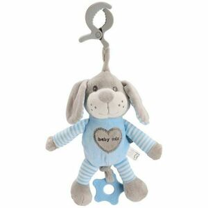 BABY MIX PES Plyšová hračka s klipem, šedá, velikost obraz