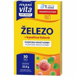 VITAR MAXI VITA ŽELEZO + KYSELINA LISTOVÁ 30 TAB Doplněk stravy, , velikost obraz