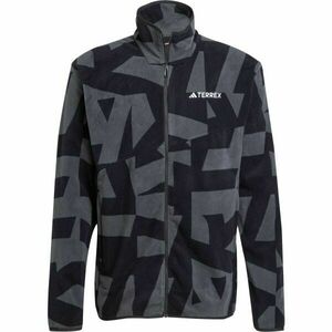 adidas TERREX MULTI PRINTED FULL-ZIP FLEECE Pánská Outdoorová bunda, černá, velikost XXL obraz