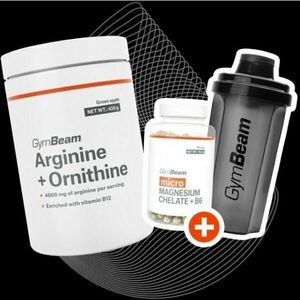 GymBeam ARGININ + ORNITHIN - 420 G - ZELENÉ JABLKO Aminokyselina, , velikost obraz