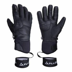 FLLÖS GIUSTO Lyžařské unisex rukavice, černá, velikost obraz