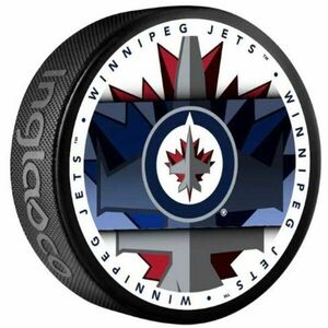 INGLASCO WINNIPEG JETS MEDALLION BLISTER Fanouškovský hokejový puk, černá, velikost obraz
