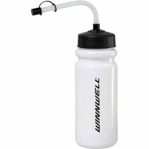 WINNWELL HOCKEY BOTTLE 650ML WITH STRAW WITH LOGO Sportovní láhev, bílá, velikost obraz
