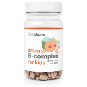 GymBeam ŽVÝKACÍ B - COMPLEX - 120 TAB - MERUŇKA Vitamíny pro děti, , velikost obraz
