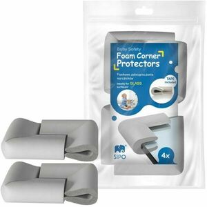 Sipo CORNER PROTECTORS 4KS Ochrana rohů a hran skleněného nábytku, šedá, velikost obraz