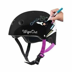 WIPEOUT DRY ERASE 5+ Dětská cyklistická přilba, černá, velikost (49 - 52) obraz