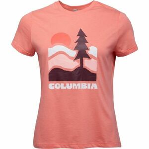 Columbia RUBY SPRINGS GRAPHIC FITTED SS Dámské tričko, lososová, velikost obraz