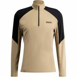 Swix INFINITY LIGHT HALF ZIP M Pánská funkční mikina, béžová, velikost obraz