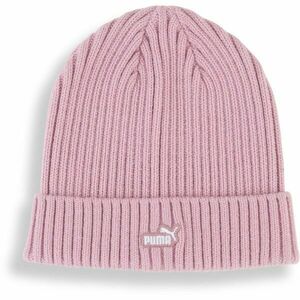 Puma ESSENTIALS PATCH MID CROWN BEANIE Zimní čepice, růžová, velikost obraz