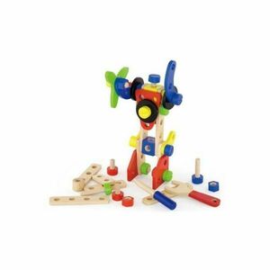 VIGA BUILDING KIT 48 DÍLŮ Dřevěná konstrukční stavebnice, mix, velikost obraz