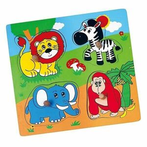 VIGA ZOO Dřevěné puzzle s úchyty, mix, velikost obraz