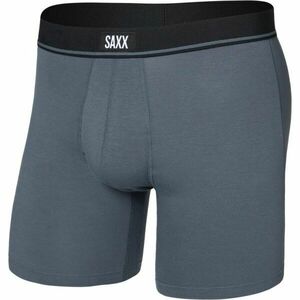 SAXX ESSENTIAL COTTON BOXER BRIEF FLY Pánské spodní prádlo, šedá, velikost obraz
