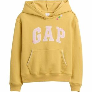 GAP V-FA LOGO HERITAGE PO Dívčí mikina, žlutá, velikost obraz