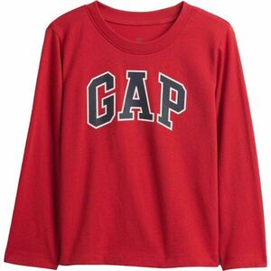 GAP V-FRCH LS LOGO TEE Dětské tričko, červená, velikost 3Y obraz